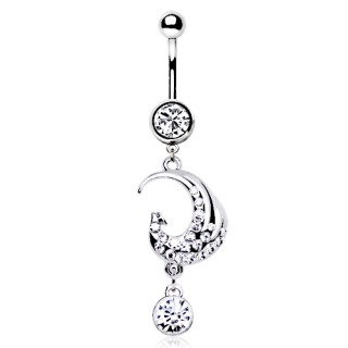 Piercing nombril phoenix �tincelant de strass