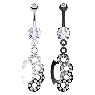 Piercing nombril poing am�ricain