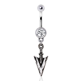 Piercing nombril � pointe de fl�che style antique