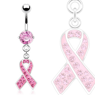 Piercing nombril ruban de sensibilisation � zircons