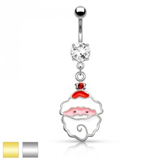 Piercing nombril t�te de P�re Noel