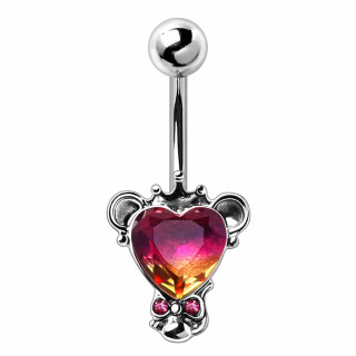 Piercing nombril t�te de souris chic