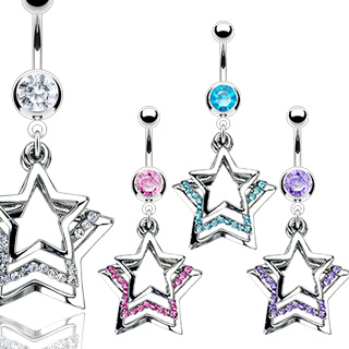 Piercing nombril trois �toiles