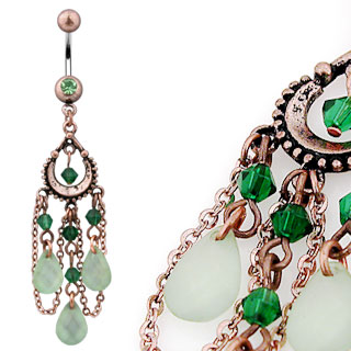 Piercing nombril Vintage Jade