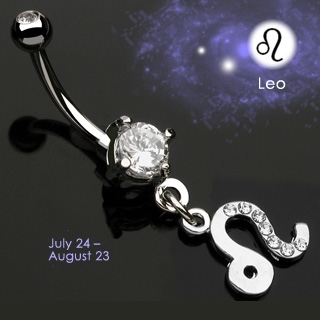 Piercing nombril Zodiac signe Lion