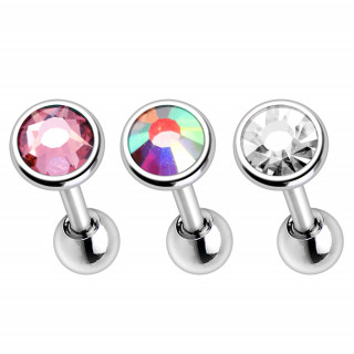 Piercing oreille cartilage � disque zirconium (h�lix, flat...)