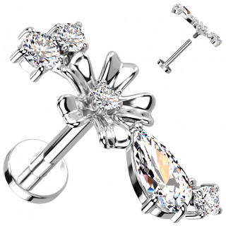 Piercing oreille composition florale vintage (h�lix, flat...)