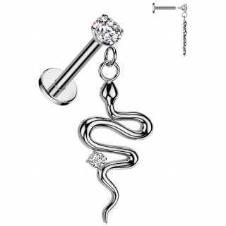 Piercing d'oreille � serpent �l�gant ondulant