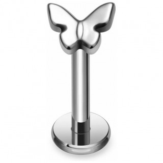Piercing papillon en Titane � filetage interne (l�vre et oreille)