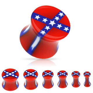 Piercing plug drapeau rebel