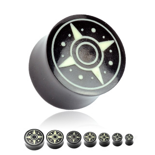 Piercing plug corne � gravure astro