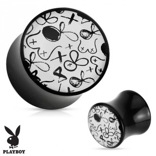Piercing plug �carteur Playboy avec gribouillage sexy