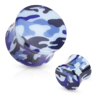 Piercing plug � motif camouflage arm�e de marine