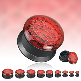 Piercing plug peau de serpent Vip�re