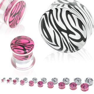 Piercing plug translucide z�br�