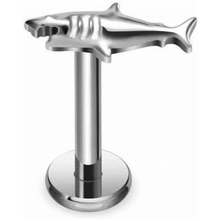 Piercing requin en Titane � filetage interne (l�vre et oreille)