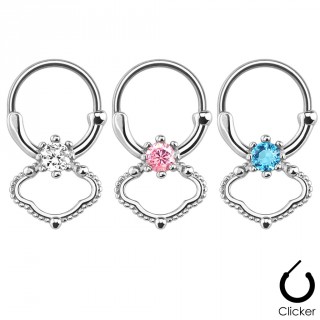 Piercing septum � clip avec ornement �l�gant