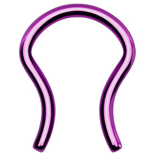 Piercing septum U en acier pourpre