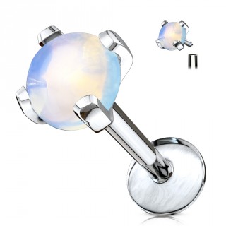 Piercing serti Opalite (l�vre, cartilage...)