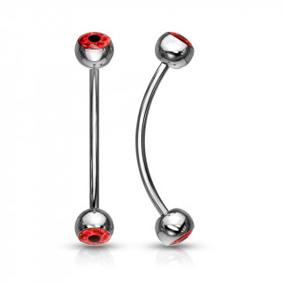 Piercing snake eyes courb� � oeil rouge