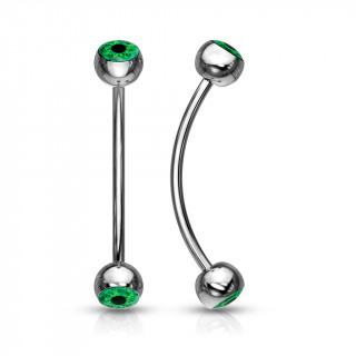 Piercing snake eyes courb� � oeil vert