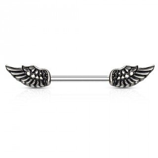 Piercing t�ton � ailes d'ange vintage