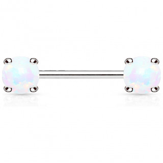 Piercing t�ton � opales blanches griff�es