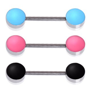 Piercing t�ton � pastilles emaill�es