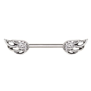 Piercing t�ton � ailes d'ange droites