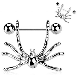 Piercing t�ton � araign�e Argent�e