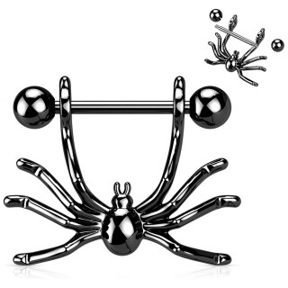 Piercing t�ton � araign�e Noire