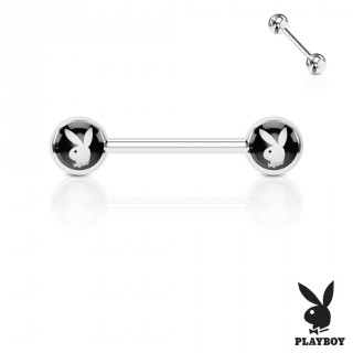 Piercing t�ton boules Playboy - Noir