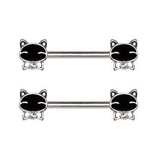 Piercing t�ton chats � noeud papillon