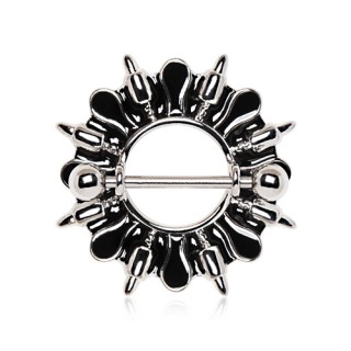 Piercing t�ton couronne de balles