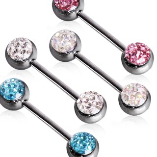 Piercing t�ton cristaux f�rido