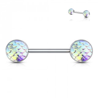 Piercing t�ton � �cailles aurore bor�ale