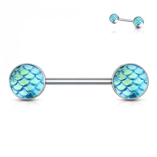 Piercing t�ton � �cailles vertes