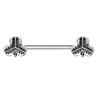 Piercing t�ton feuilles � 3 folioles