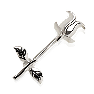 Piercing t�ton fleur tulipe