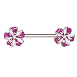 Piercing t�ton � fleurs de vent