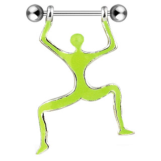 Piercing t�ton fluorescent silhouette