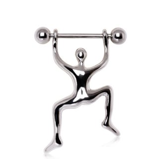 Piercing t�ton homme suspendu