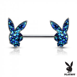 Piercing t�ton Lapin Playboy druse (officiel) - Noir