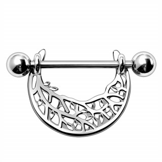 Piercing t�ton lune style arbre de vie