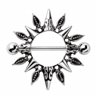 Piercing t�ton soleil tribal ardent