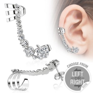 Piercing tour d'oreille pav� de pierres