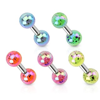 Piercing tragus � boules perl�es avec �claboussures