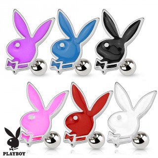Piercing tragus avec lapin Playboy monochrome (licence officielle)