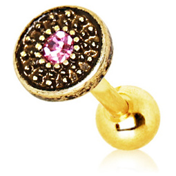 Piercing tragus h�lix style bouclier tribal dor�