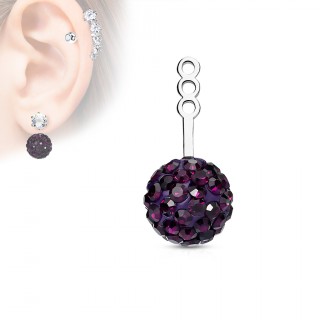 Rajout � boule shamballa - pourpre